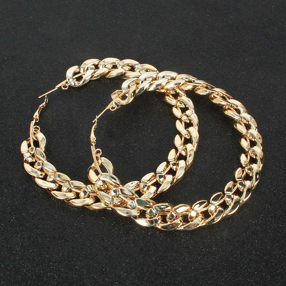 Wholesale Geometric Circular Metal Earrings